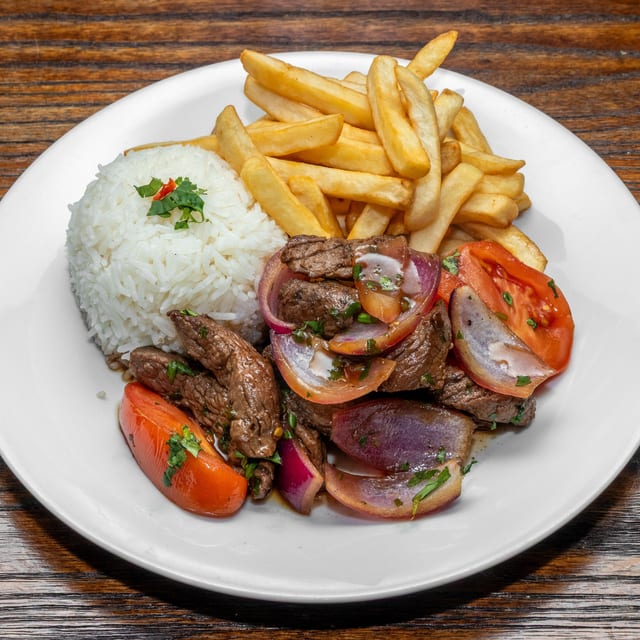Lomo Saltado Plate.