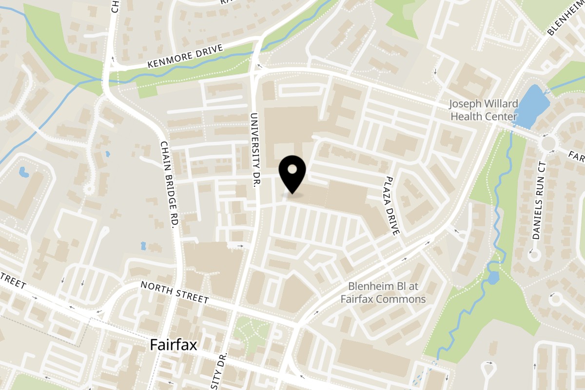 Map showing the location of My Empanadas on 10394 Willard Way in Fairfax
